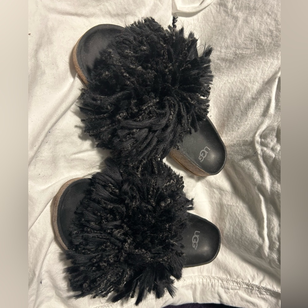 Ugg wool and yarn slides, never worn, size 7